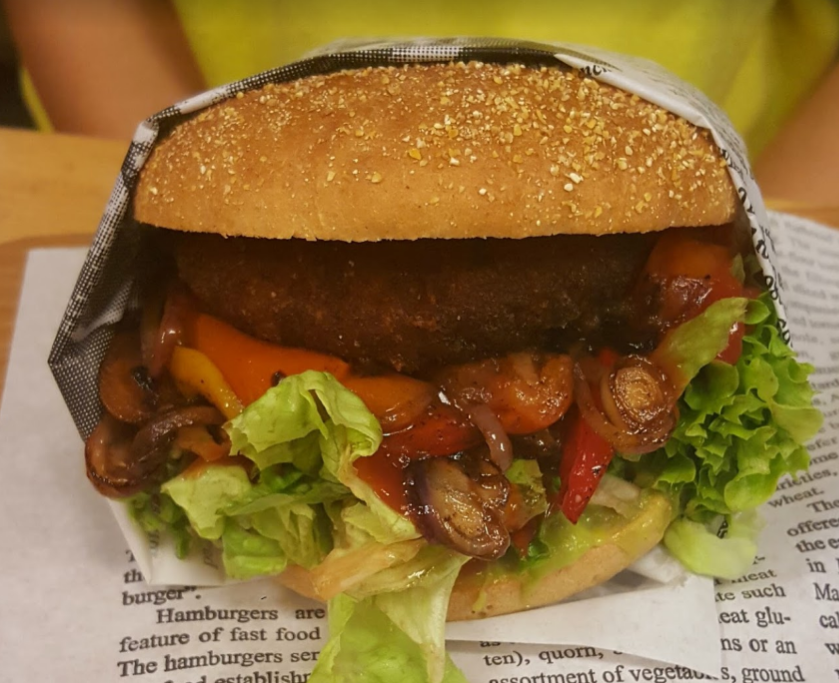 Vegan Burger from Mahlzeit in Altstadt Heidelberg, Germany.