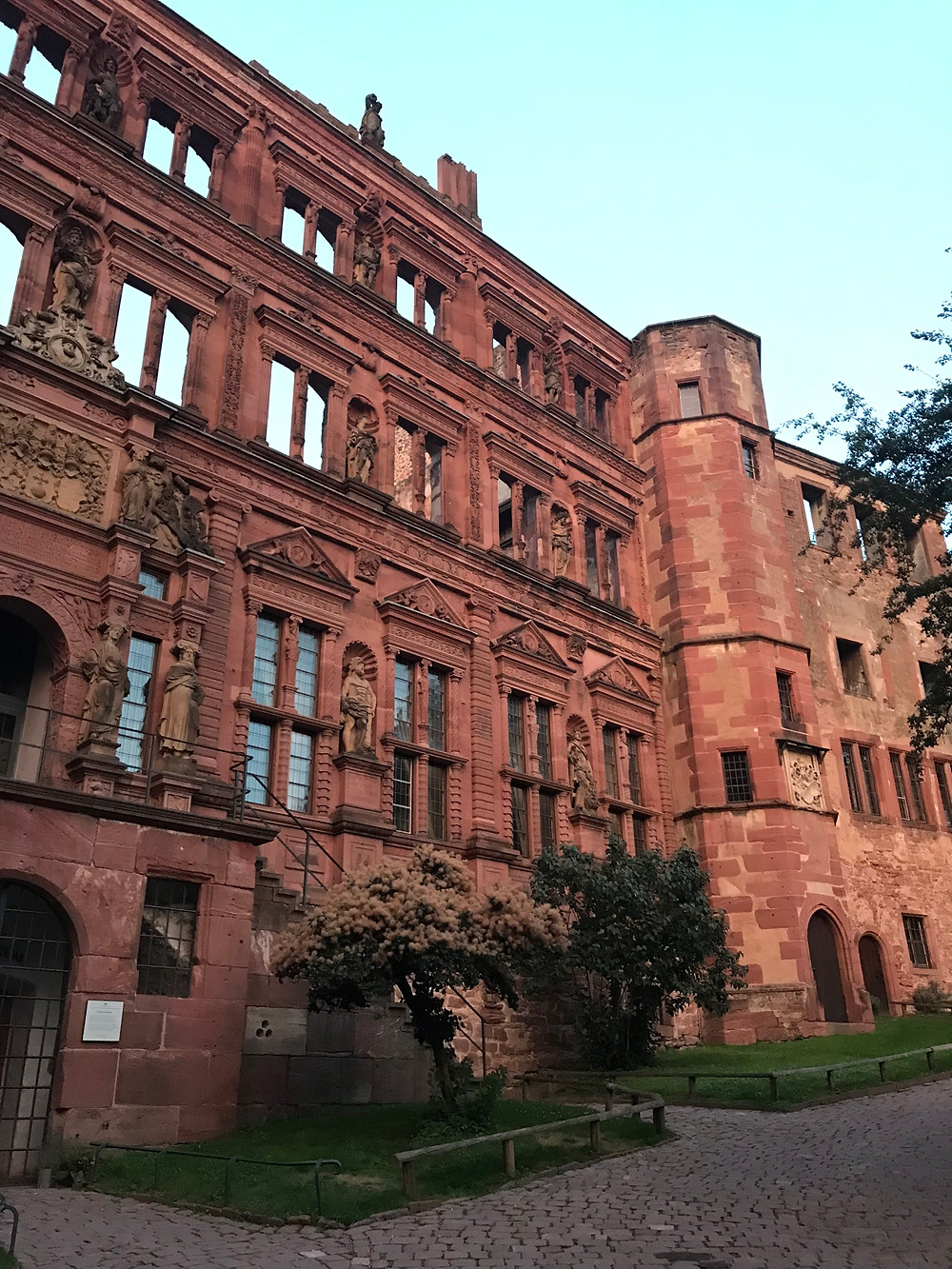 Ruins of Heidelberg Castle in Germany.