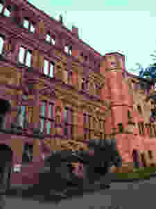 Ruins of Heidelberg Castle in Germany.