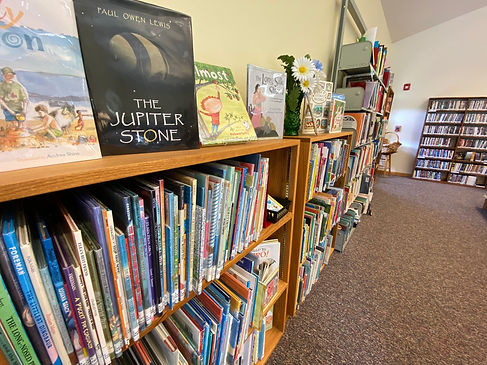 Juvenile bookcases at the Durbin Community Library