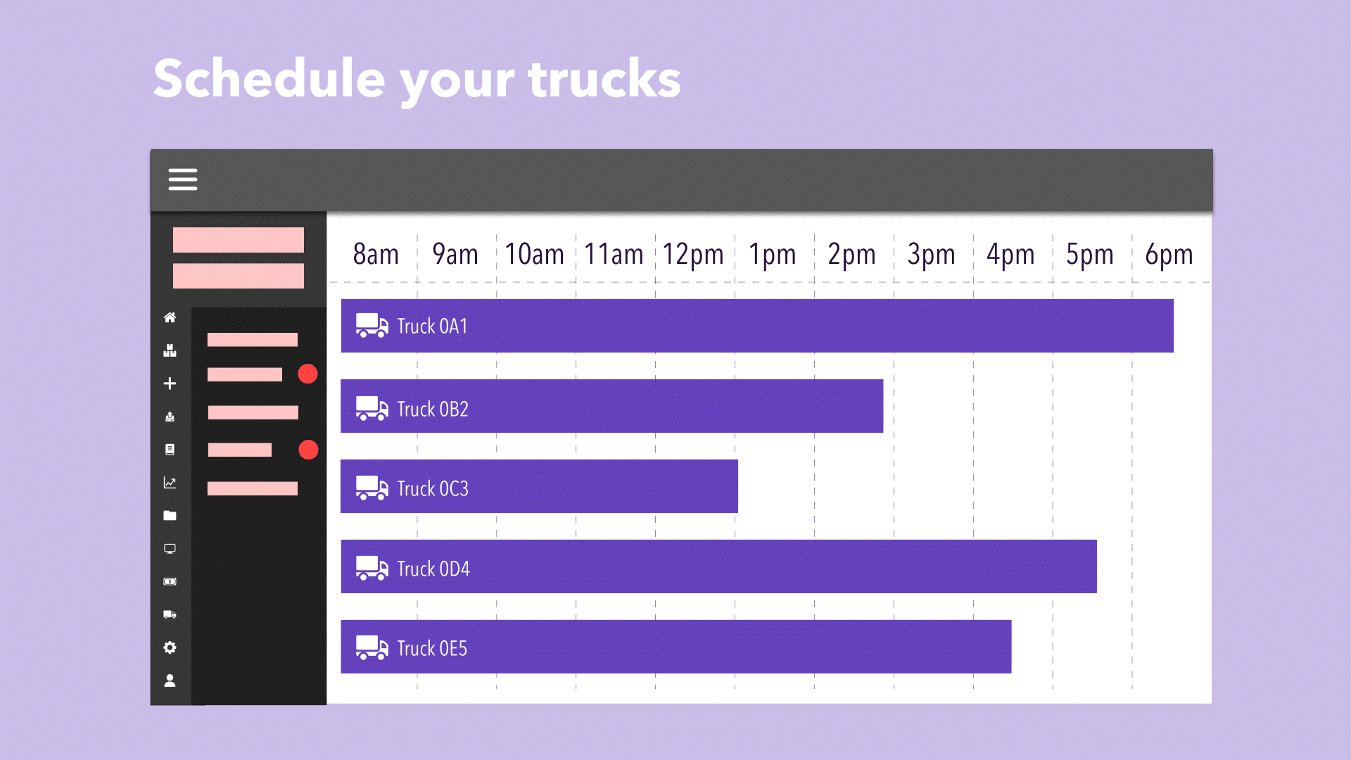 fleet scheduling system transport management system transport management solution transport management software delivery management system distribution logistics software