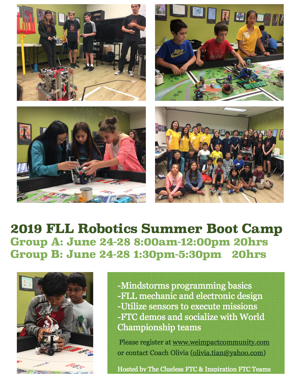 2019 FLL Robotics Boot Camp