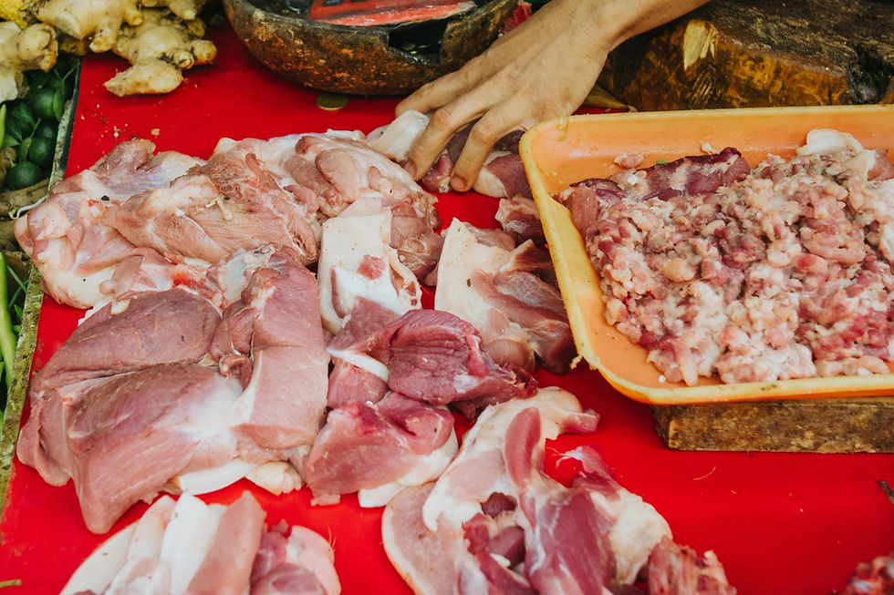 Cuts of meat.