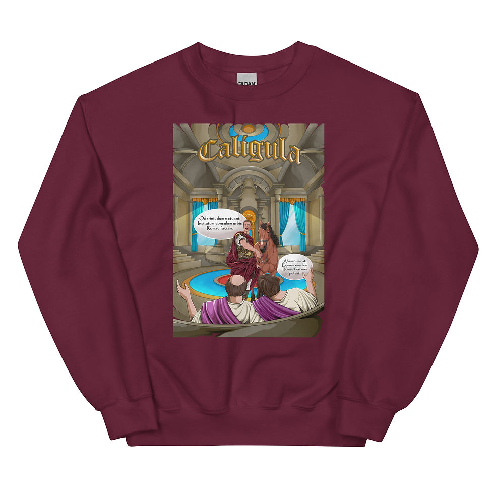 Thumbnail: (Latin) Emperor Caligula & His Favourite Horse - Unisex Sweatshirt