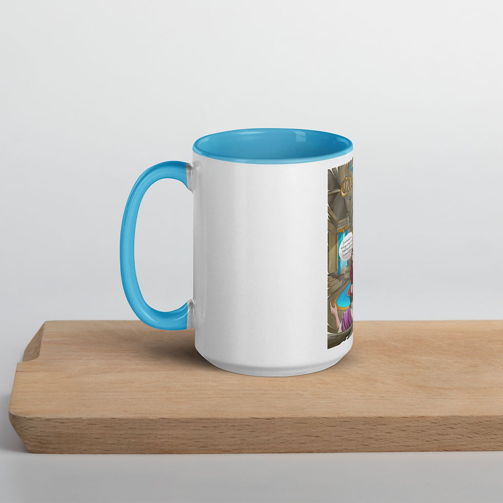 (English) Emperor Caligula & His Favourite Horse - White glossy mug