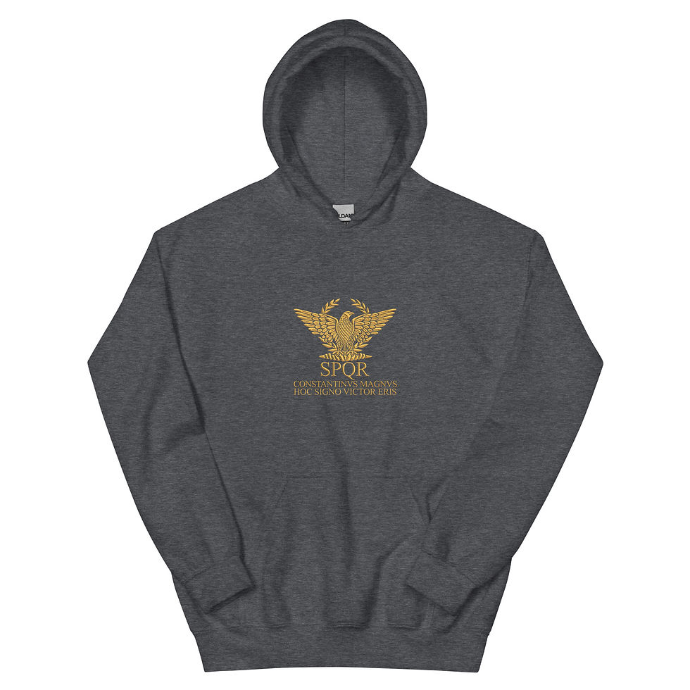 Thumbnail: (Latin) By Means Of This Sign You Will Be The Victor - Unisex Hoodie