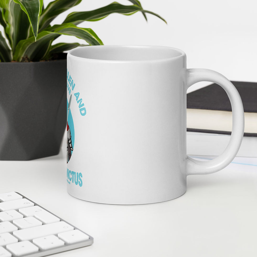 Thumbnail: Emperor Constantine XI Morior Invictus Quote - White glossy mug