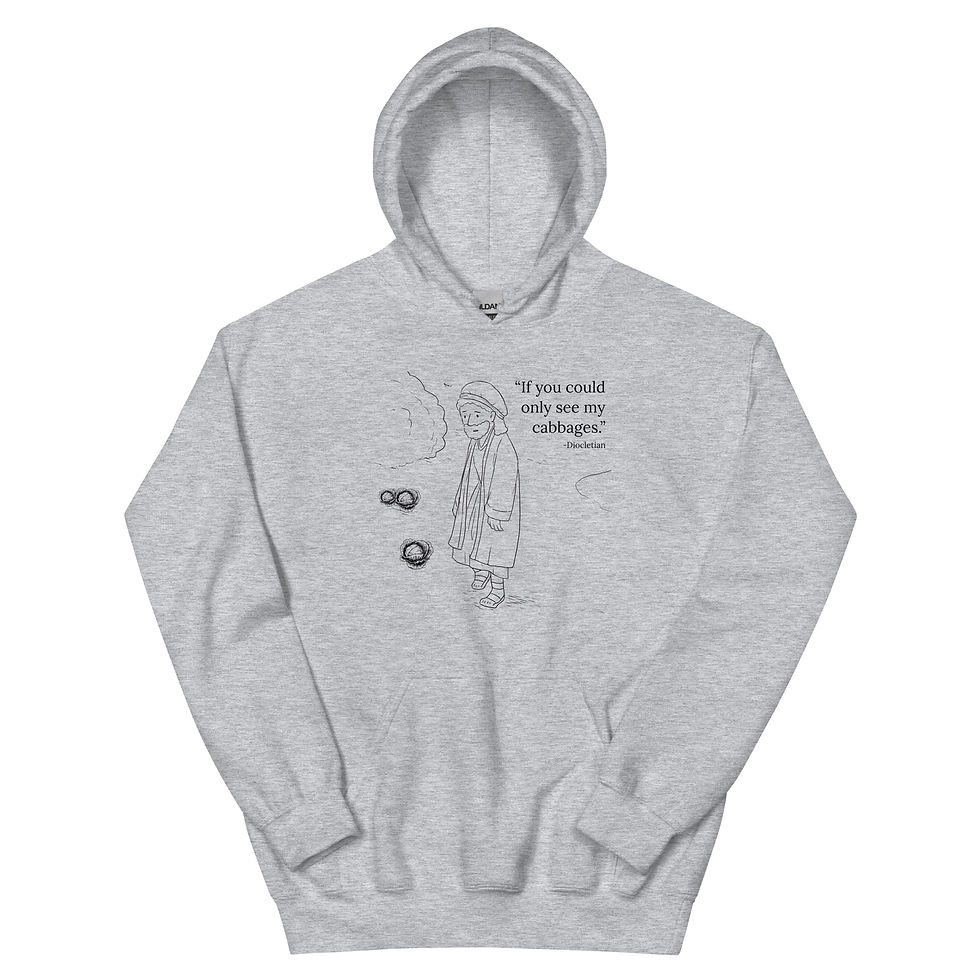 Thumbnail: Diocletian Looking For His Cabbages - Unisex Hoodie