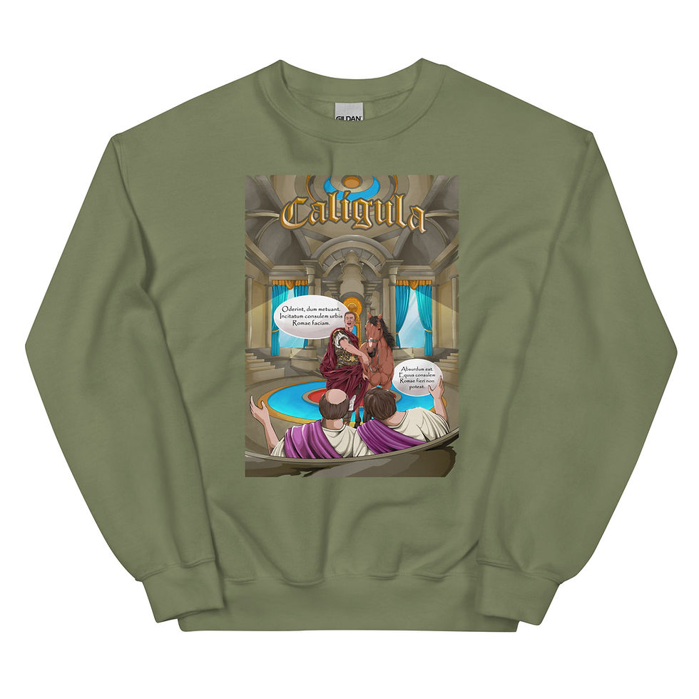 Thumbnail: (Latin) Emperor Caligula & His Favourite Horse - Unisex Sweatshirt