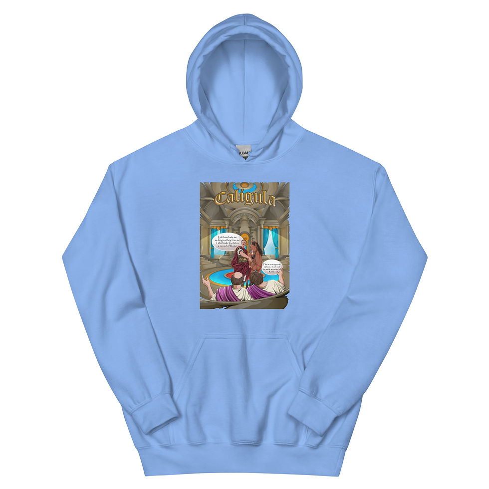 (English) Emperor Caligula & His Favourite Horse - Unisex Hoodie