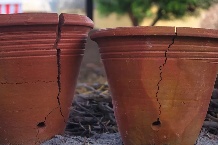cracked pots