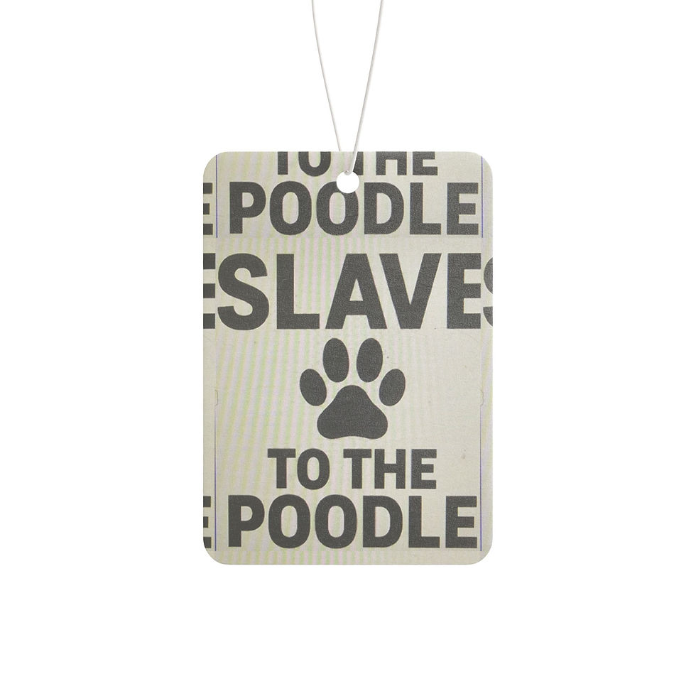 Thumbnail: Poodle Paw Car Air Freshener — "To the Poodle" Dog Lover Scented Ornament