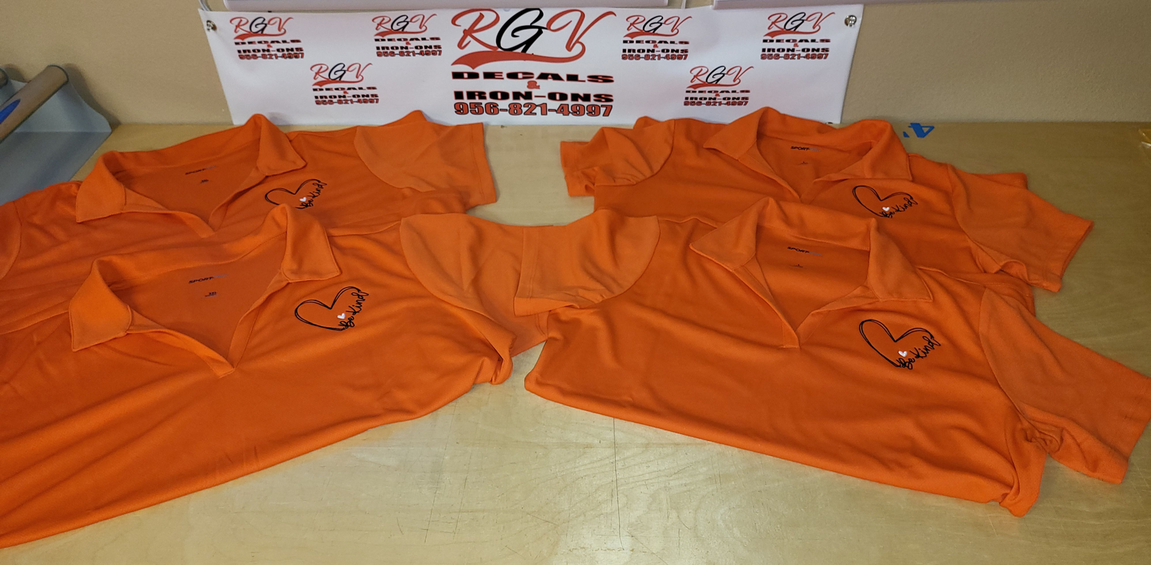 Be Kind Orange Polos
