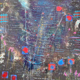 Perne in a Gyre, Yeats oil on canvas, 66x60.