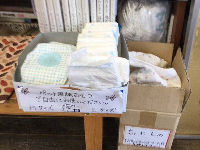 備え付けのペットシーツ