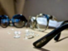 Jimmy Choo frames w/ Swarovski crystals