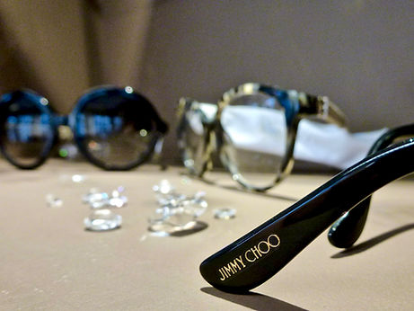 Jimmy Choo frames w/ Swarovski crystals