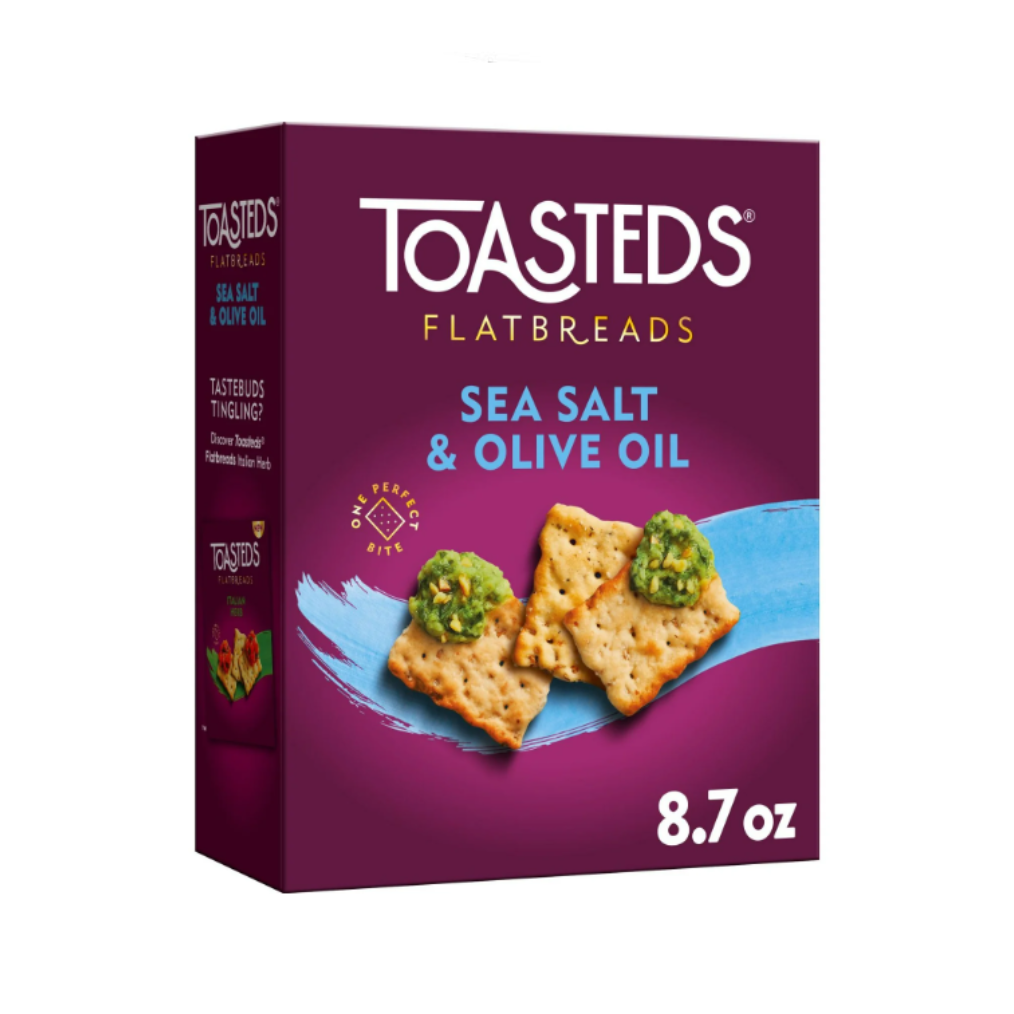 Toasteds - Flatbreads Sea Salt & Olive Oil 12 x 8.7 oz