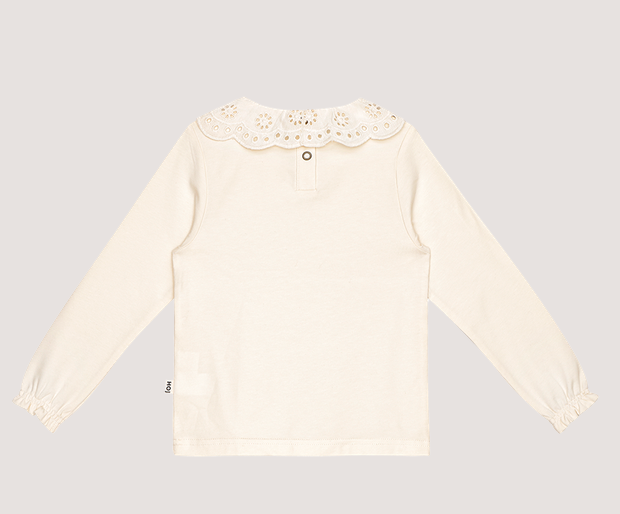Thumbnail: House Of Jamie - Crochet Collar Tee - Cream 86/92