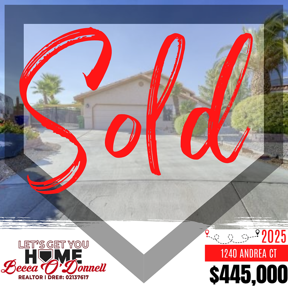 Home sold by Becca O'Donnell in Ridgecrest, CA.