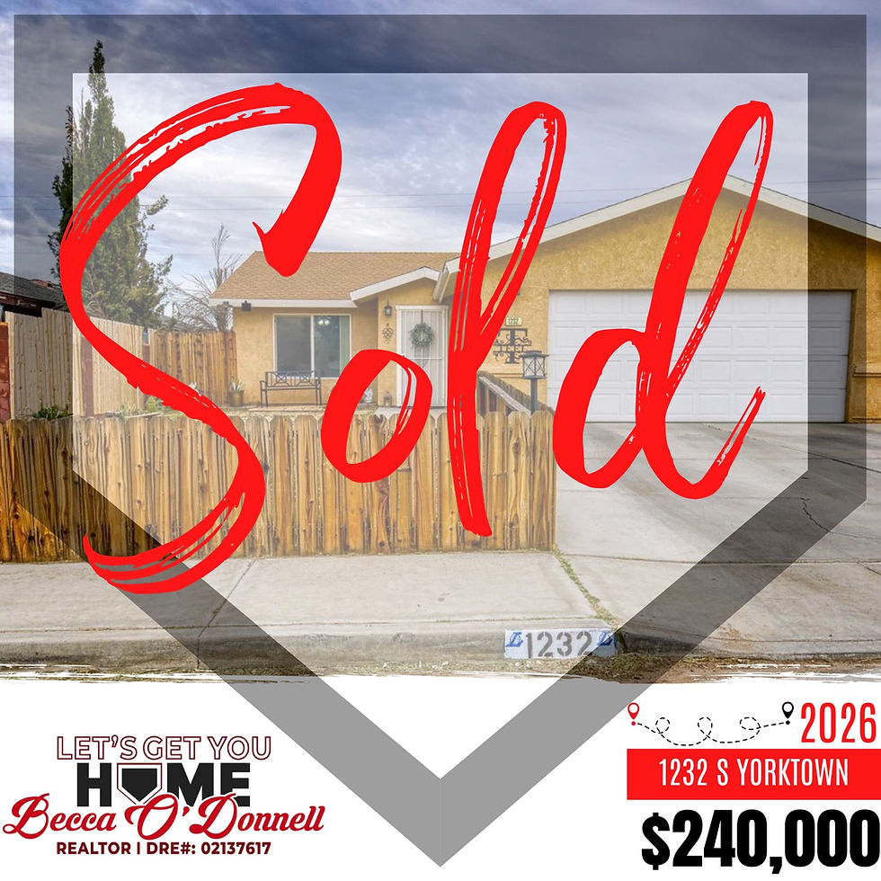 Home sold by Becca O'Donnell in Ridgecrest, CA.