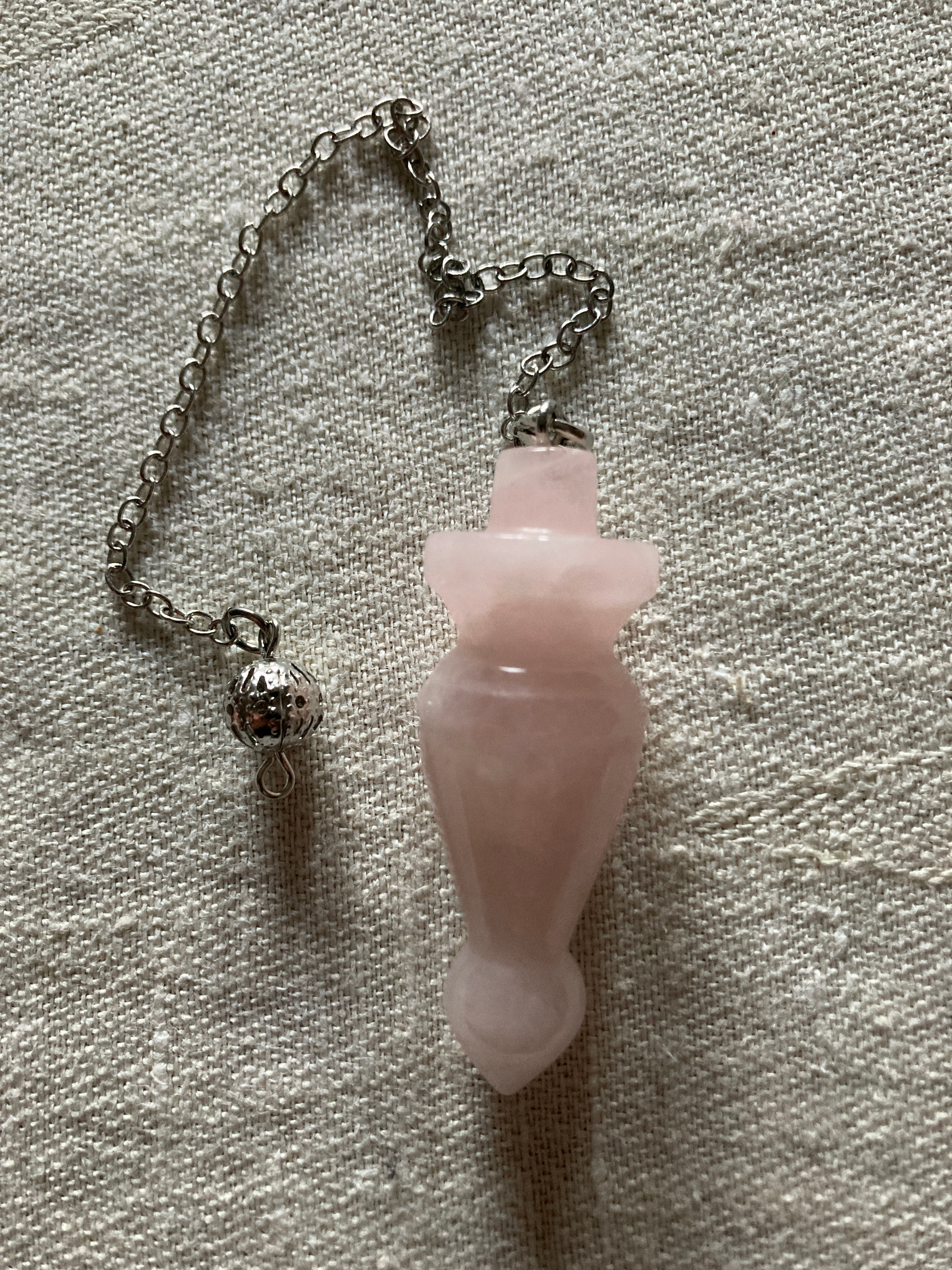 Pendel Rosenkvarts / Grön aventurin Nr. 33