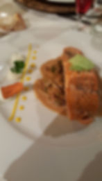 Pavé de saumon sur fondu de poireaux