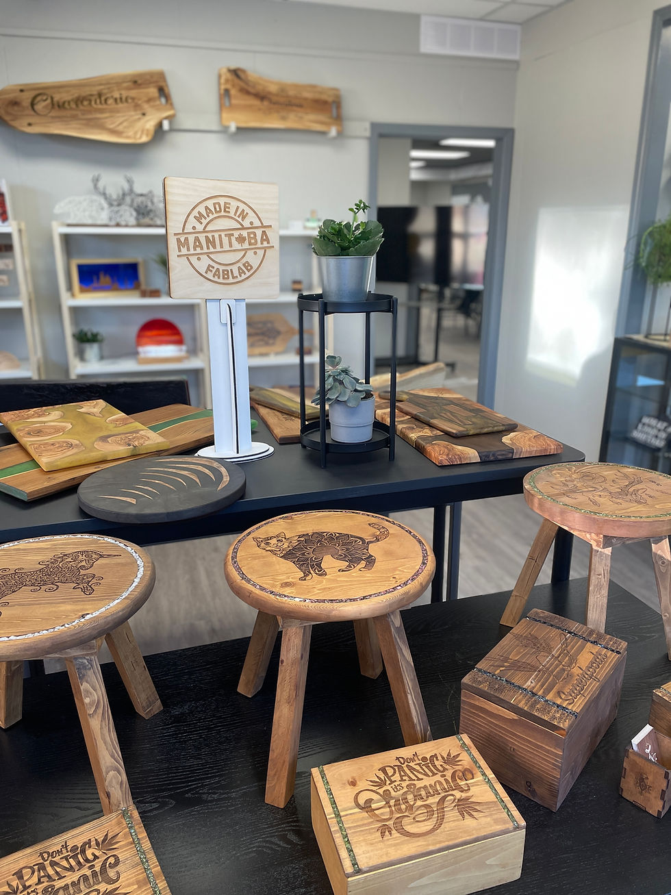 A view of the North Forge Makers Market. Shop local with handcrafted products made in Manitoba.