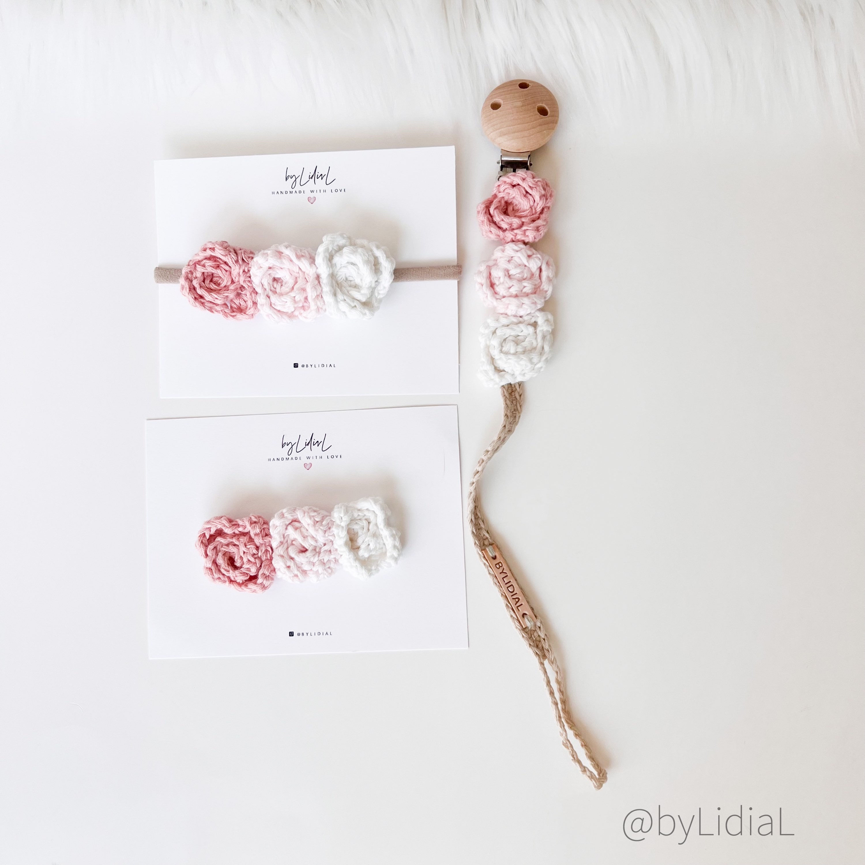 Flower Pacifier Clip Or Hair Accessories