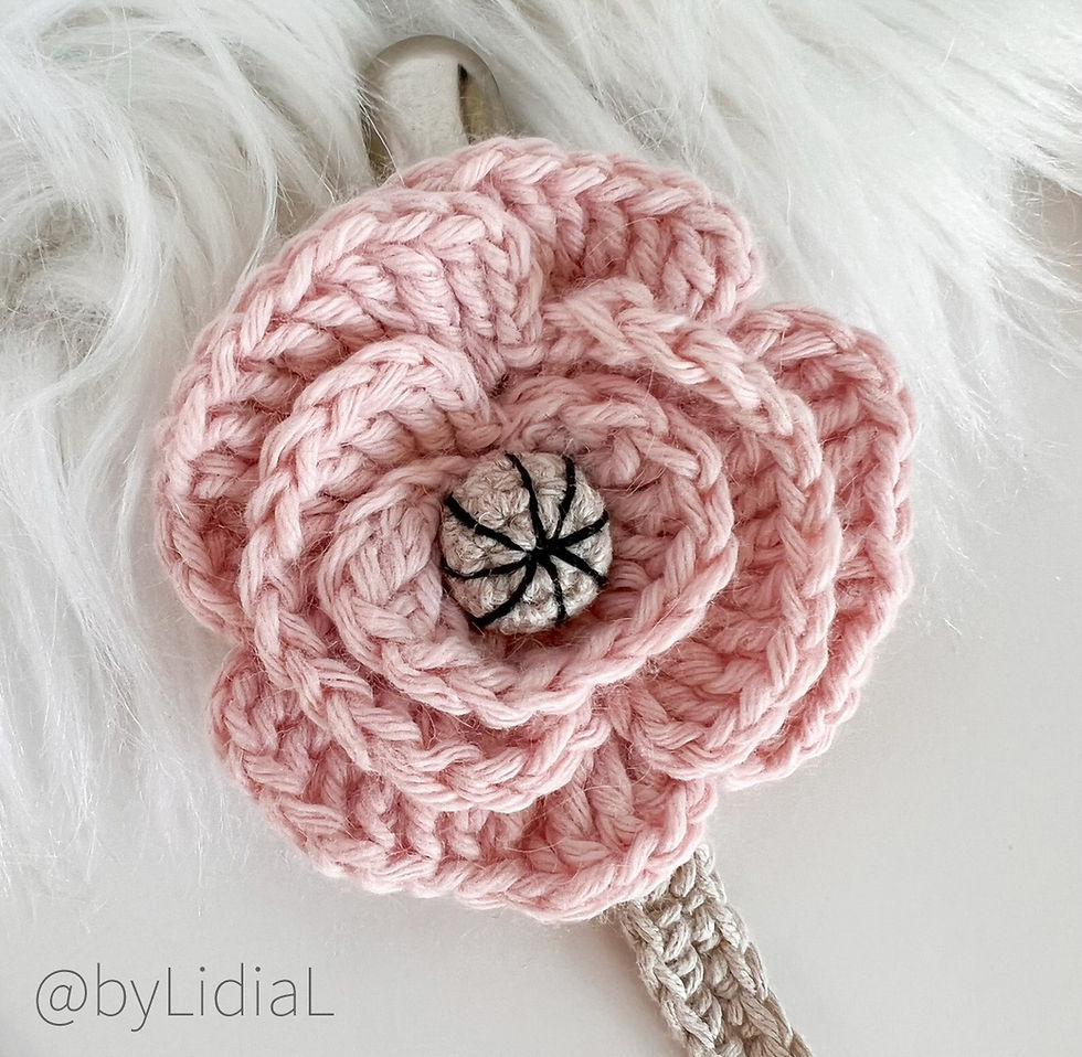 Thumbnail:  Large Single Flower Pacifier Clip