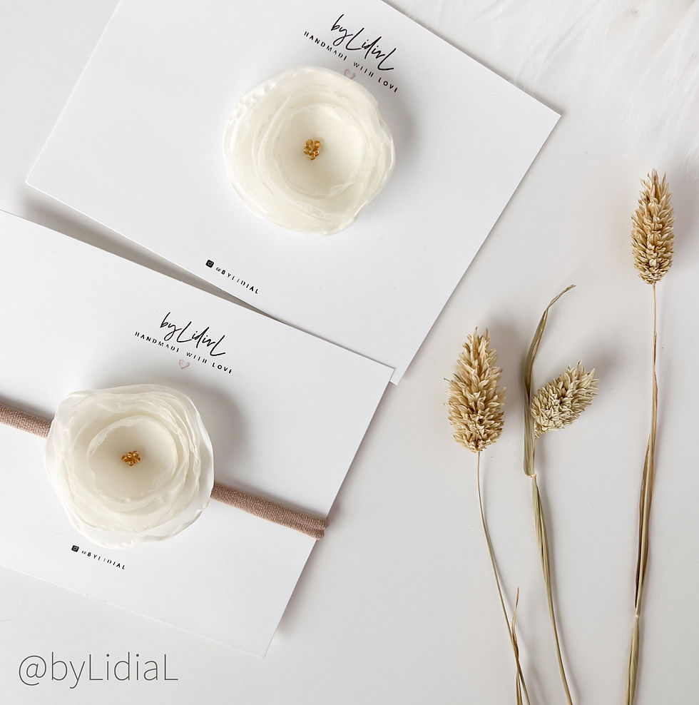 Chiffon Flower Headband or Clip