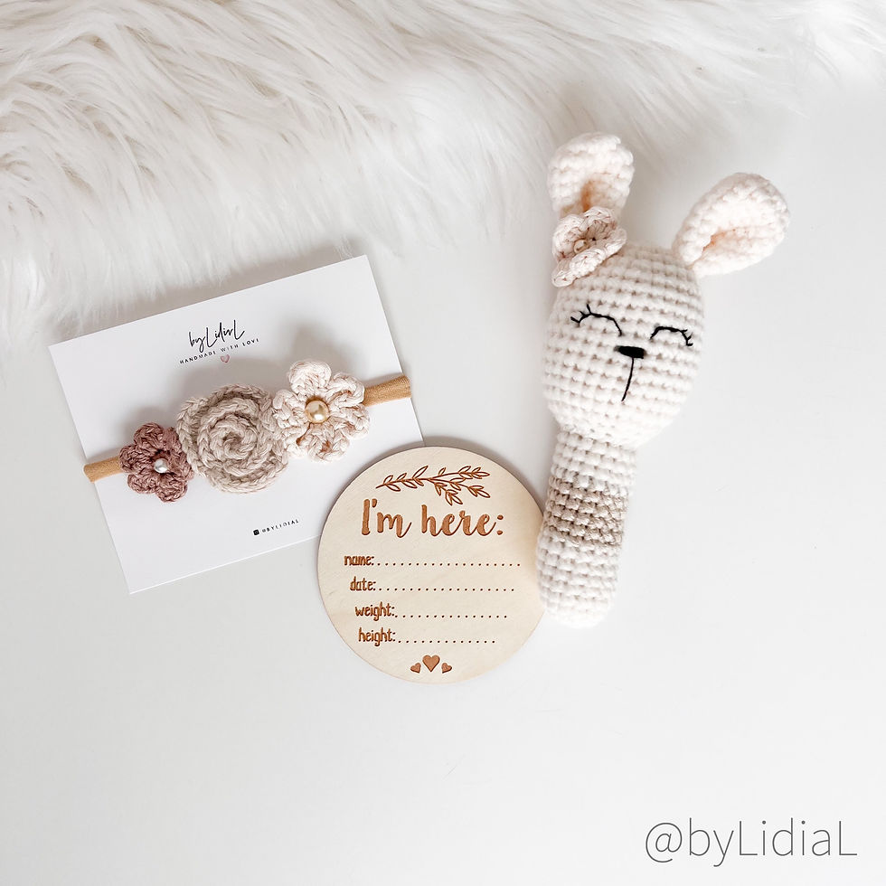 Thumbnail: Baby Girl Ivory Baby Shower Gift Set