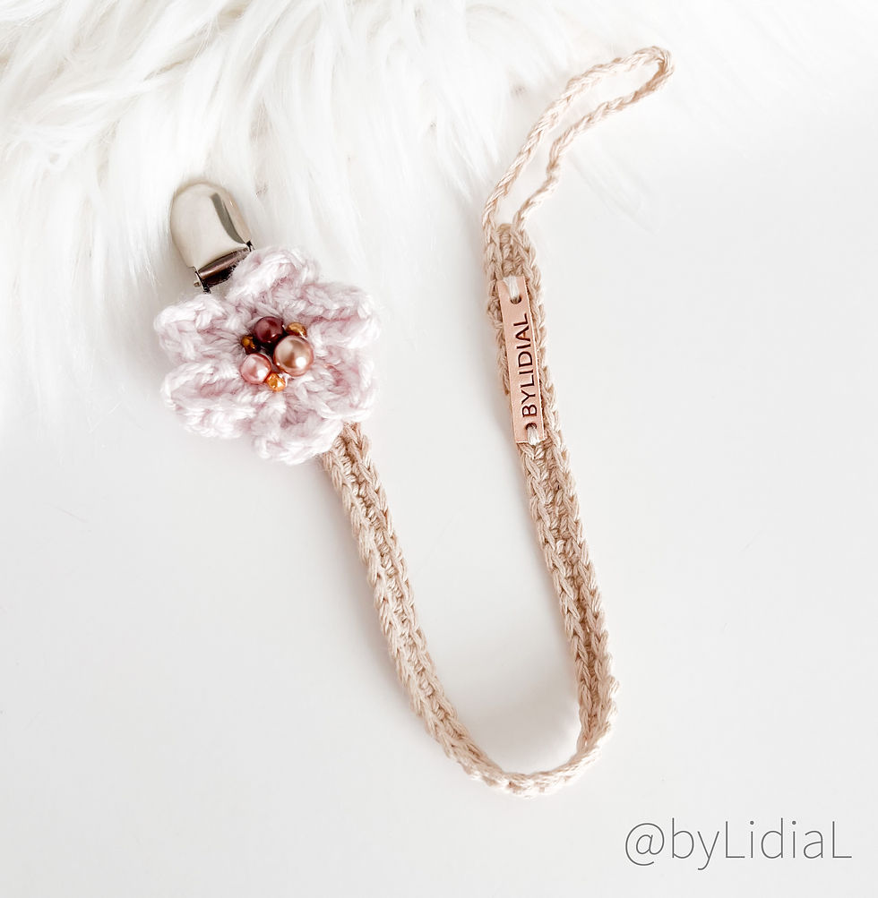 Thumbnail:  Bear Toy Flower Pacifier Clip and Headband 