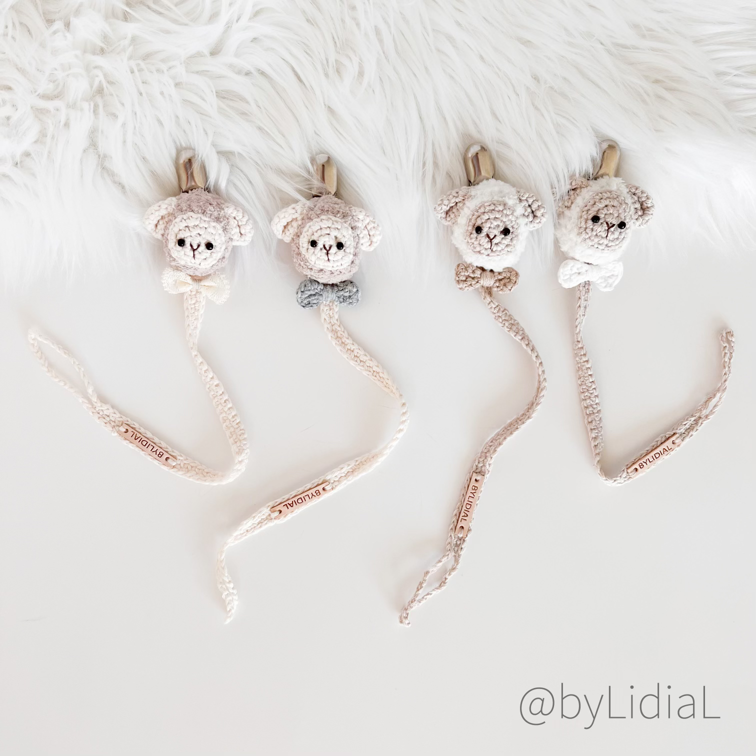 Lamb Pacifier Clip