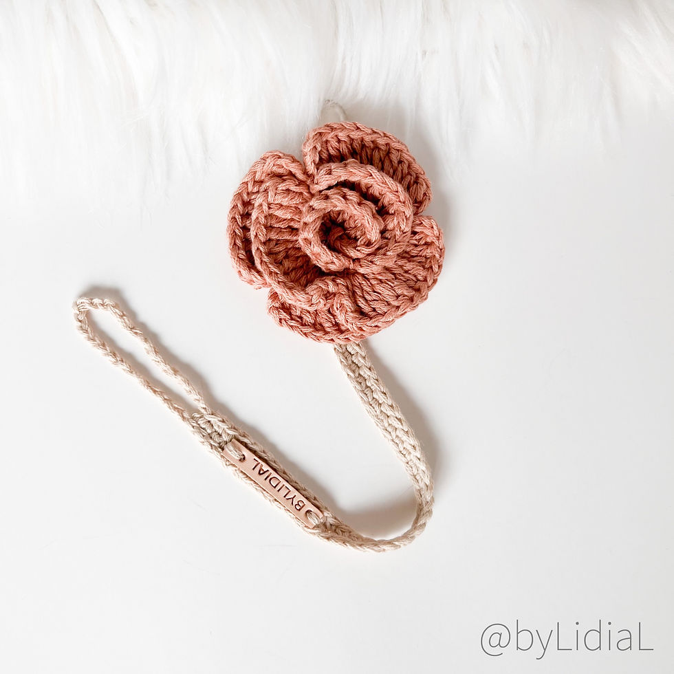 Thumbnail: Flower Pacifier Clip Headband or Hair Clip