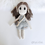 Thumbnail: Gray Dress Brunette Handmade Crochet Doll