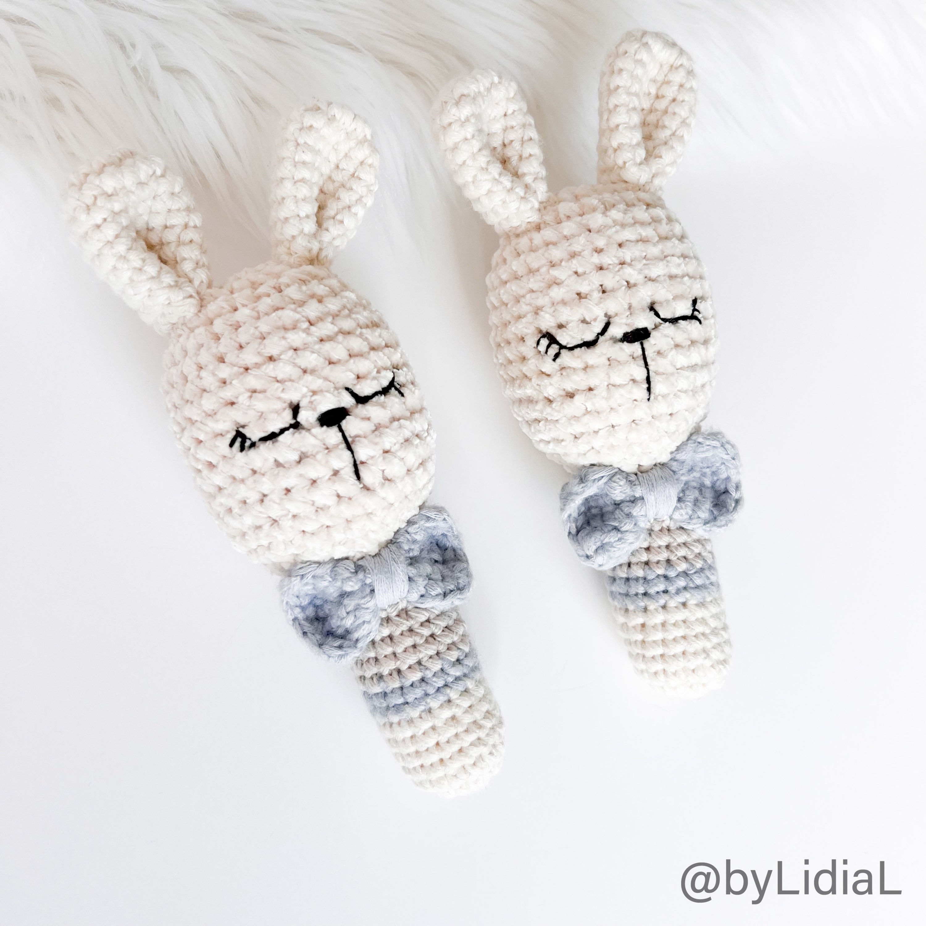 Crochet Bunny Rattle Toy