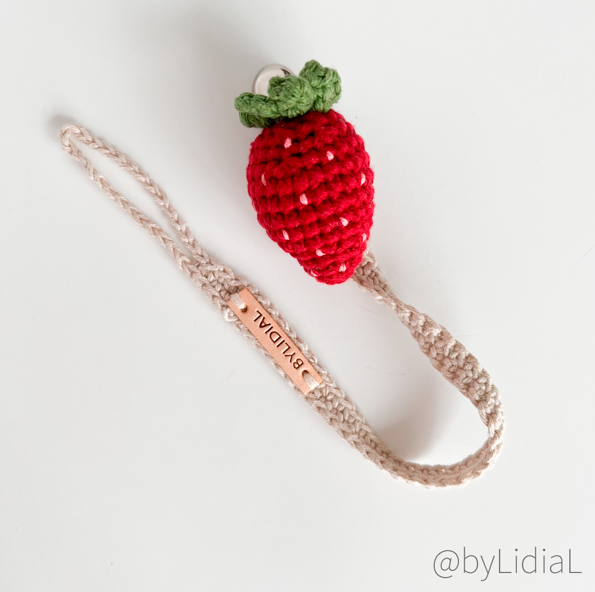 Strawberry Headband Clip or Pacifier Clip
