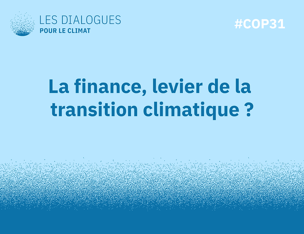 La finance, levier de la transition climatique ?