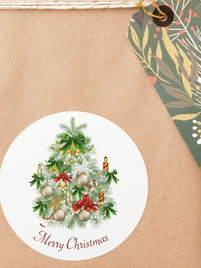 Sticker | Photo Edit, Merry Christmas Tree Classic (ID-000)