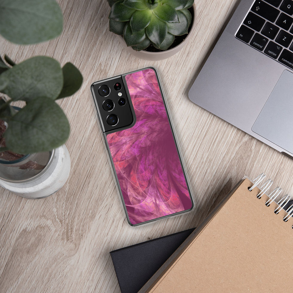 Thumbnail: Samsung Case | Abstract Fractal, Purple Pink Thin Petals (ID-072)