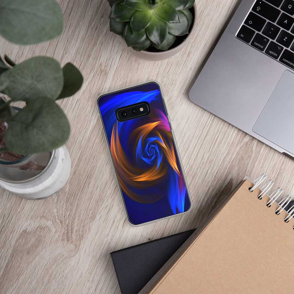 Thumbnail: Samsung Case | Abstract Fractal, Blue & Orange Vortex (ID-001)