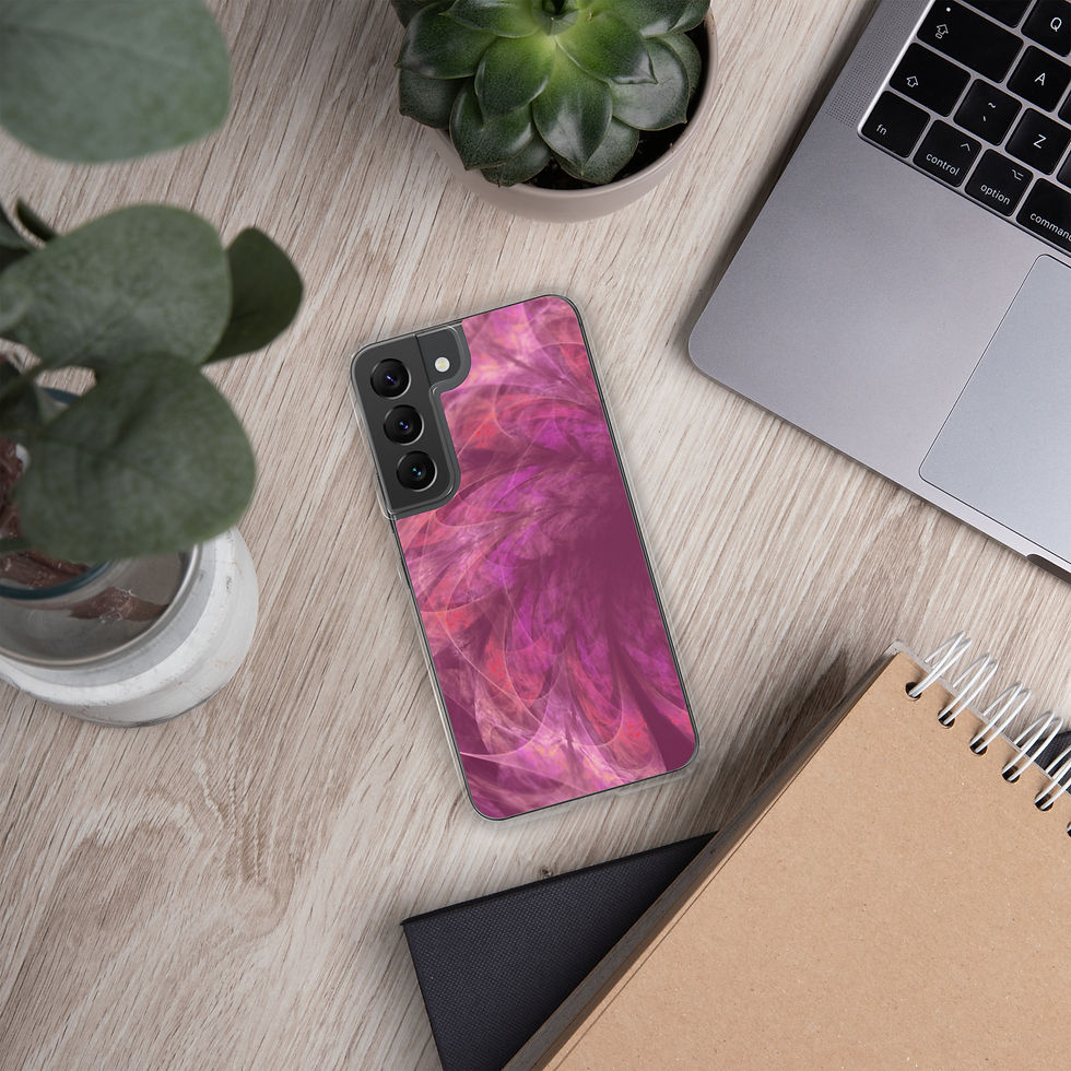 Thumbnail: Samsung Case | Abstract Fractal, Purple Pink Thin Petals (ID-072)