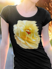 T-shirt Yellow Rose Delicate Artistic Look