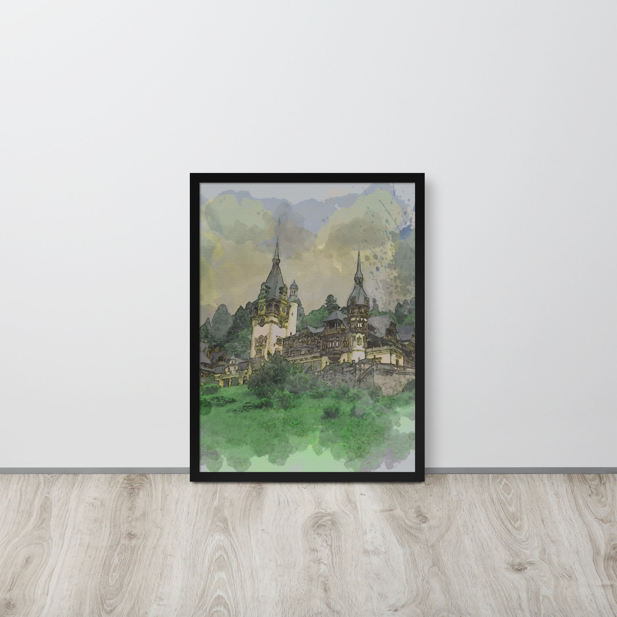 Framed poster | Enhanced Matte Paper | Digital Paint, Places, Castle (ID-093)