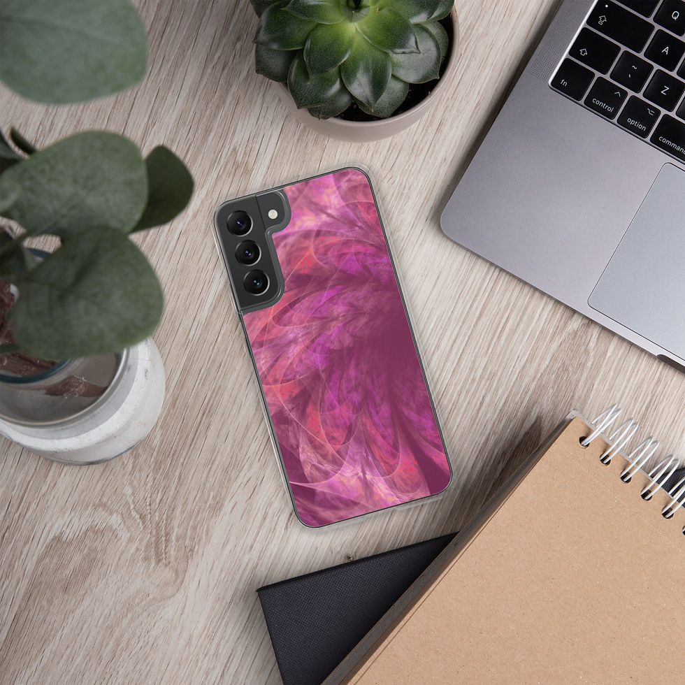 Thumbnail: Samsung Case | Abstract Fractal, Purple Pink Thin Petals (ID-072)