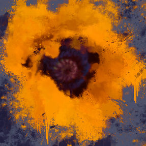 poppy, opium poppy, yellow, petals, bloom, bloomed, vivid flower, painted petals, watercolor, dark seeds, vivid, radiant color, contrast, silvery grey, painted gray, yellow shades