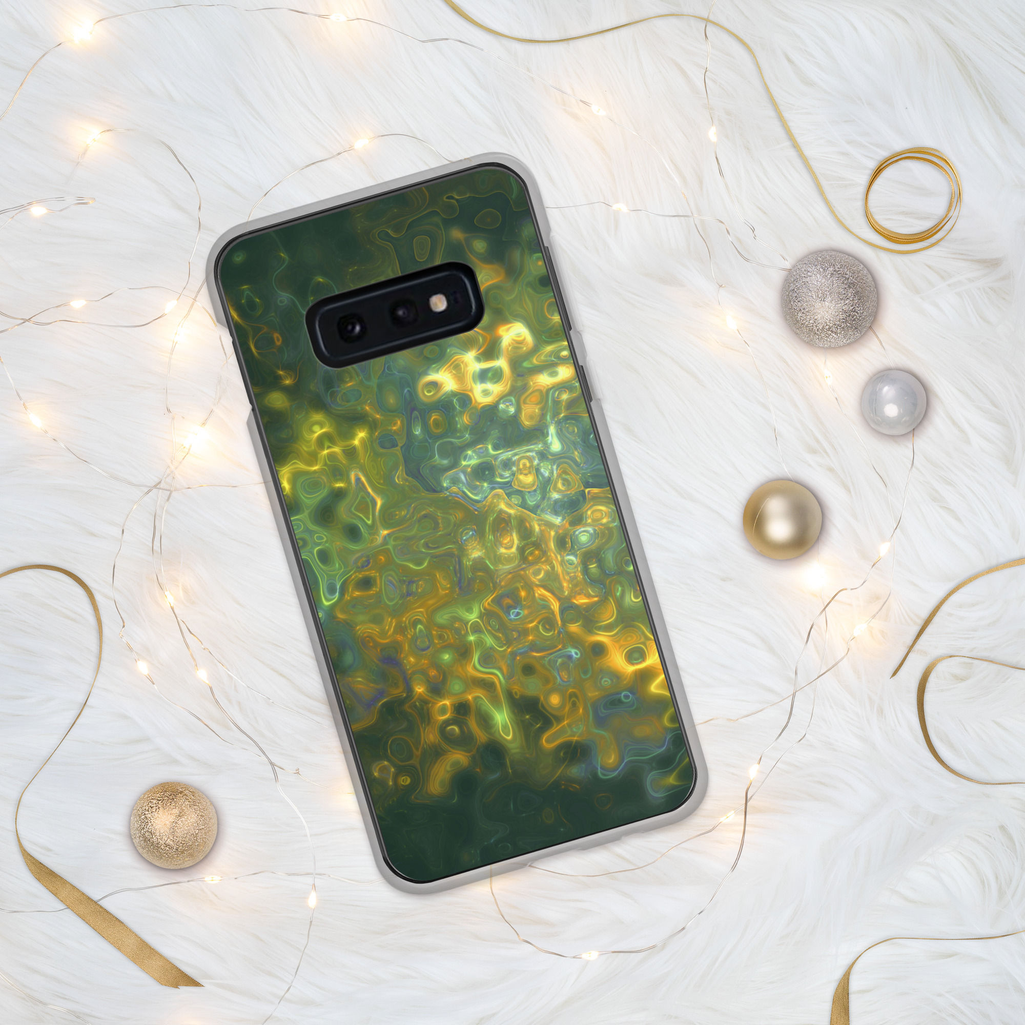 Samsung Case | Abstract Pattern, Green Yellow Shiny Stone (ID-085)