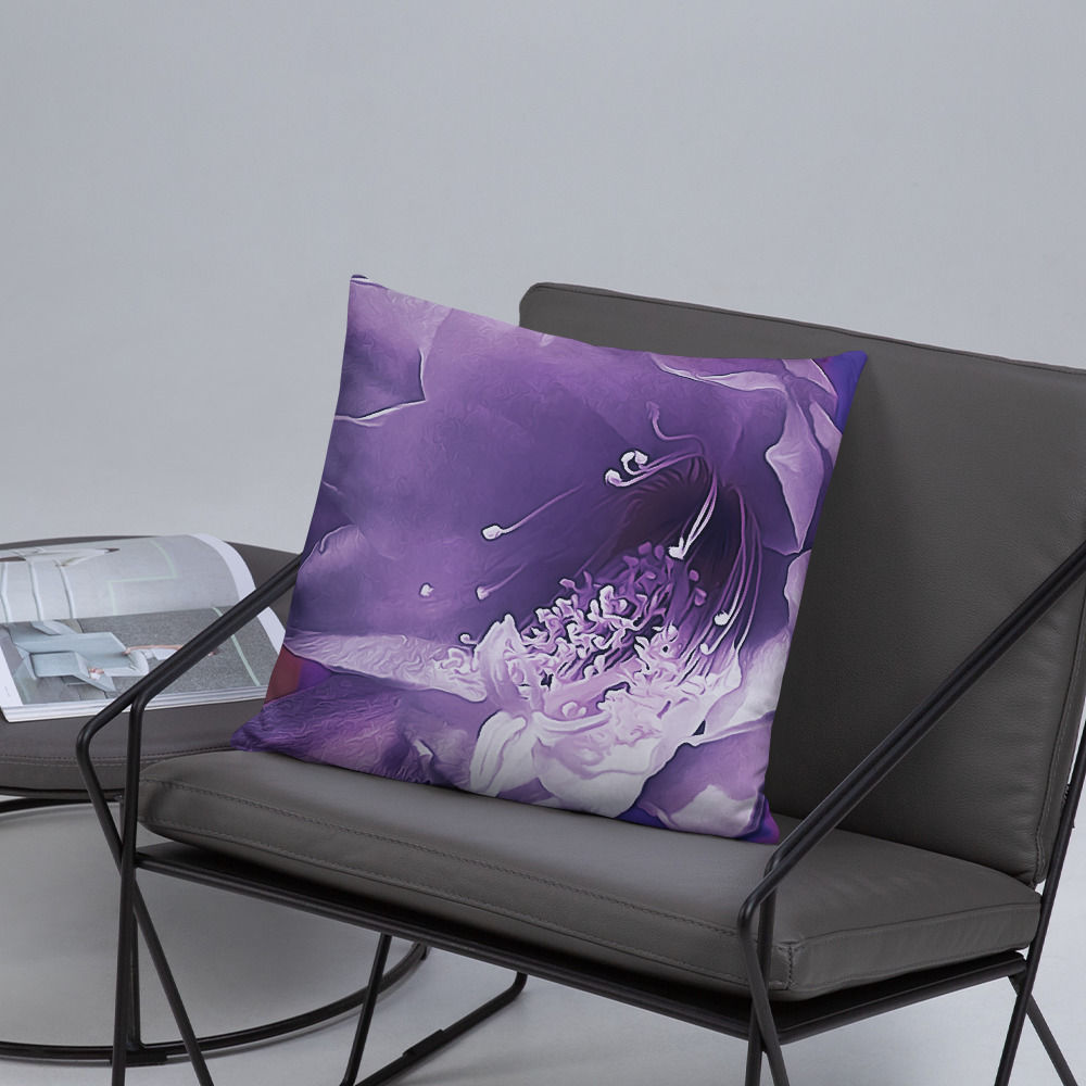 Basic Pillow | Photo Edit, Indigo Petals Cactus Orchid (ID-075)