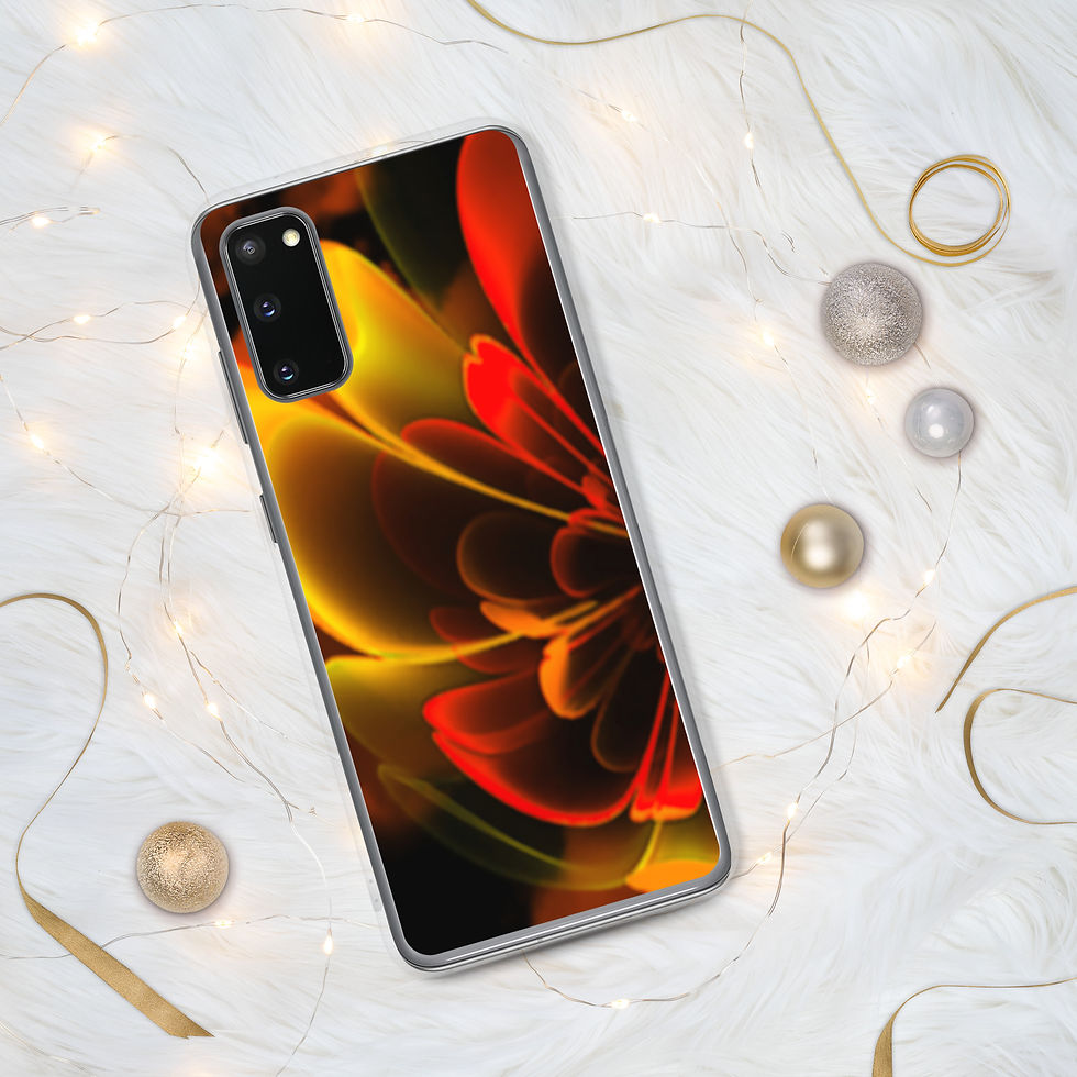Thumbnail: Samsung Case | Abstract Fractal, Red Yellow Stylized Petals (ID-016)